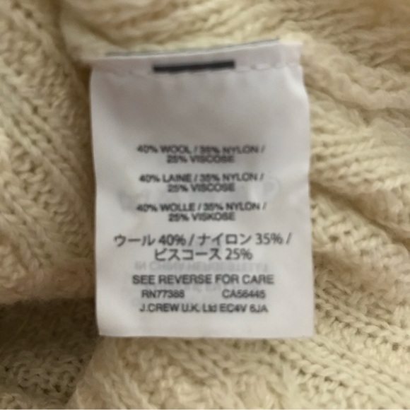 J. CREW Wool Bell Sleeve Cable Knit Sweater - Picture 6 of 10